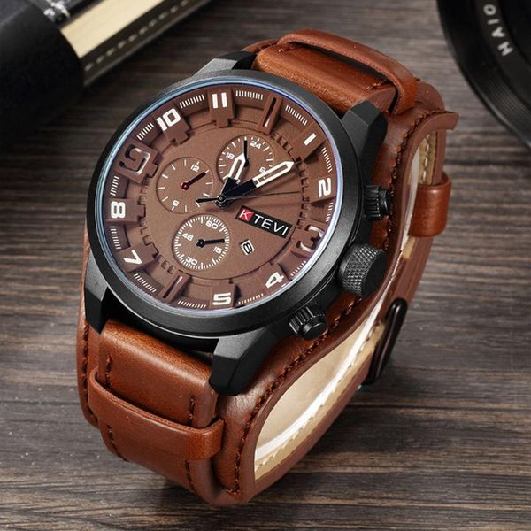 wristwatches luxury mens wrist watch big dial genuine leather business casual men retro unique amry sport military gift, Slivery;brown
wristwatches luxury mens wrist watch big dial genuine leather business casual men retro unique amry sport military gift, Slivery;brown