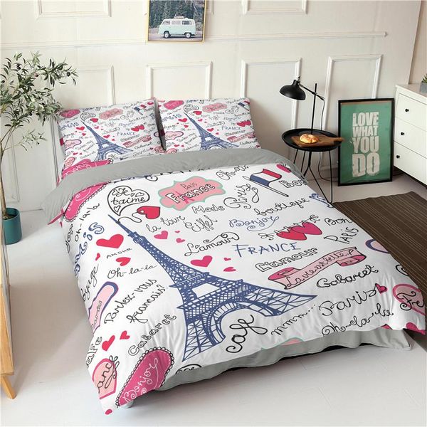 bedding sets 3d duvet cover pillowcase 2/3pcs paris fashion tower print quilt luxury lightweight twin size set 240*220
bedding sets 3d duvet cover pillowcase 2/3pcs paris fashion tower print quilt luxury lightweight twin size set 240*220