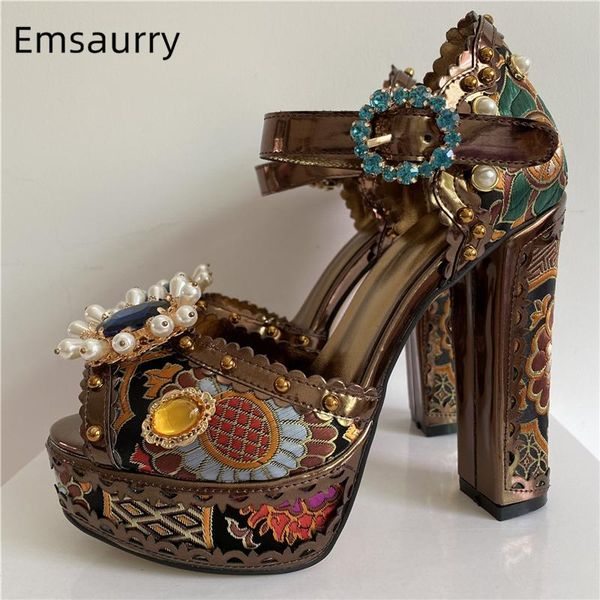 dress shoes exotic style embroidery satin wedding woman chunky heel diamond plarform beaded rivet flower summer sandals women, Black
dress shoes exotic style embroidery satin wedding woman chunky heel diamond plarform beaded rivet flower summer sandals women, Black
