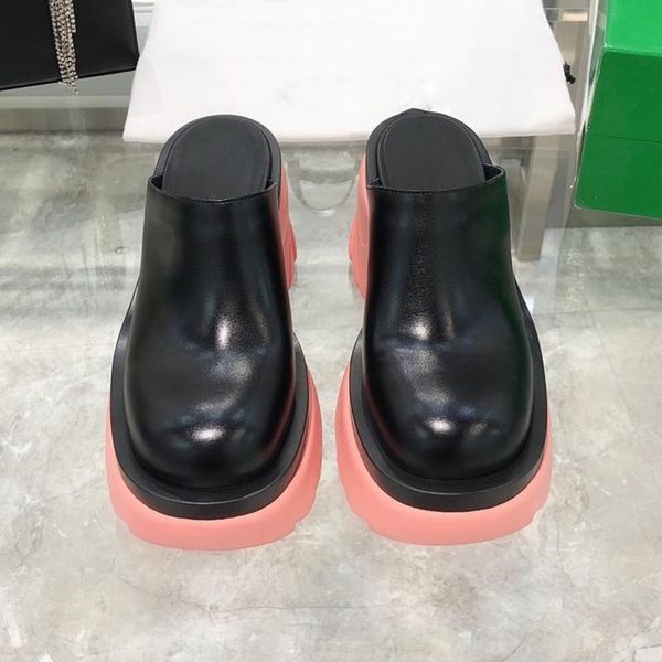 slippers 2021 summer thick high heel women real leather platform sandals fashion color matching beach leisure vacation sliders, Black
slippers 2021 summer thick high heel women real leather platform sandals fashion color matching beach leisure vacation sliders, Black
