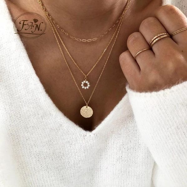 pendant necklaces 2021 trendy charm girl women fashion vintage multi-layer necklace imitation pearl round pendants golden color collarbone c, Silver
pendant necklaces 2021 trendy charm girl women fashion vintage multi-layer necklace imitation pearl round pendants golden color collarbone c, Silver