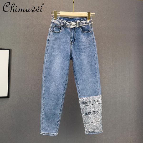 women rhinestone denim pants blue harem jeans women's fashionable 2021 summer high waist slimming cotton
women rhinestone denim pants blue harem jeans women's fashionable 2021 summer high waist slimming cotton