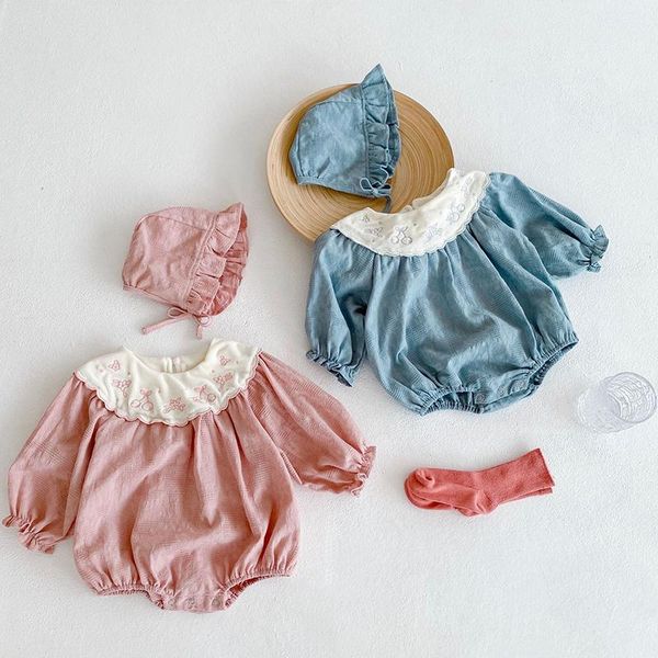 rompers autumn born baby girl clothes cotton bodysuit cherry embroidery jumpsuit casual one piece infant kids clothing with hat, Blue
rompers autumn born baby girl clothes cotton bodysuit cherry embroidery jumpsuit casual one piece infant kids clothing with hat, Blue