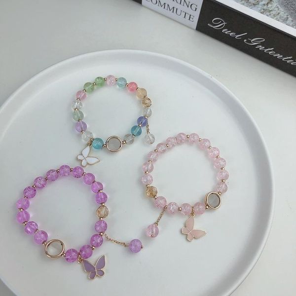 charm bracelets u-magical japanese fairy multicolor pink purple color beaded bracelet for women fashion butterfly metal jewelry, Golden;silver
charm bracelets u-magical japanese fairy multicolor pink purple color beaded bracelet for women fashion butterfly metal jewelry, Golden;silver