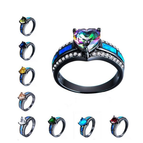 wedding rings crystal female small rainbow heart ring blue white fire opal for women vintage black gold engagement, Slivery;golden
wedding rings crystal female small rainbow heart ring blue white fire opal for women vintage black gold engagement, Slivery;golden