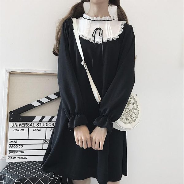 casual dresses japanese cute maid lolita dress kawaii full sleeve patchwork sweet girls vintage lace ruffles harajuku gothic, Black;gray
casual dresses japanese cute maid lolita dress kawaii full sleeve patchwork sweet girls vintage lace ruffles harajuku gothic, Black;gray