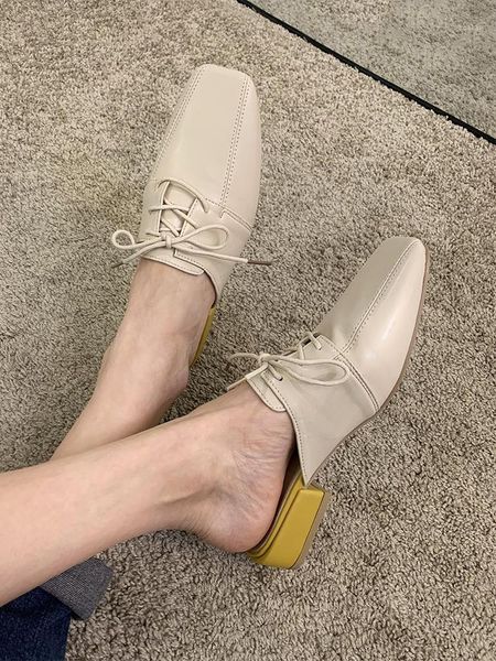 women's shoes mules 020 autumn fashion low-heel lace outdoor slippers1, Black
women's shoes mules 020 autumn fashion low-heel lace outdoor slippers1, Black