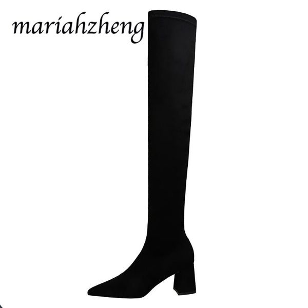 boots meriahzheng fashion simple chunky high heel pointed suede nightclub slim pedicure over-the-knee ds, Black
boots meriahzheng fashion simple chunky high heel pointed suede nightclub slim pedicure over-the-knee ds, Black