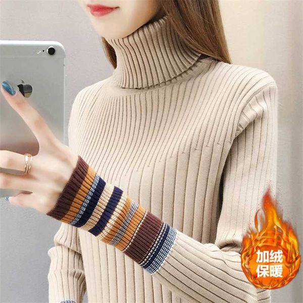 autumn winter plush and thick turtleneck sweater women knitted bottom coat with long sleeves and slim fitting lady pullover 211214, White;black
autumn winter plush and thick turtleneck sweater women knitted bottom coat with long sleeves and slim fitting lady pullover 211214, White;black