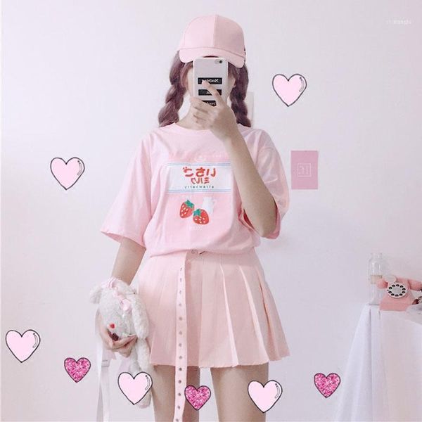 harajuku milk strawberry graphic t shirt summer soft sister female cute kawaii t-shirts short sleeve teenager girl pink tee 1, White
harajuku milk strawberry graphic t shirt summer soft sister female cute kawaii t-shirts short sleeve teenager girl pink tee 1, White
