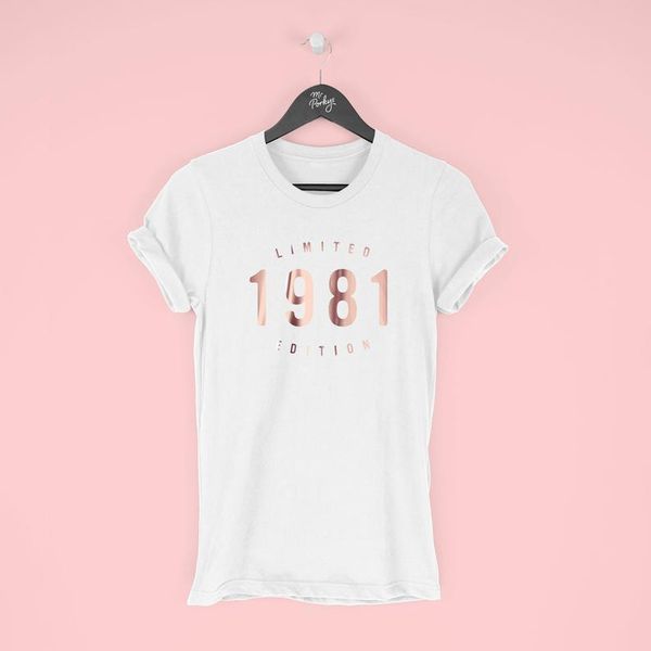 women's t-shirt 40th birthday for women,1981 t-shirt,40th gift women,limited edition 1981 her tshirt women cotton, White
women's t-shirt 40th birthday for women,1981 t-shirt,40th gift women,limited edition 1981 her tshirt women cotton, White