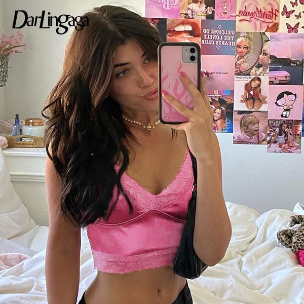 darlingaga v neck lace patchwork satin crop female fashion chic strap summer cami backless streetwear tee 2021 women's tanks &, White
darlingaga v neck lace patchwork satin crop female fashion chic strap summer cami backless streetwear tee 2021 women's tanks &, White