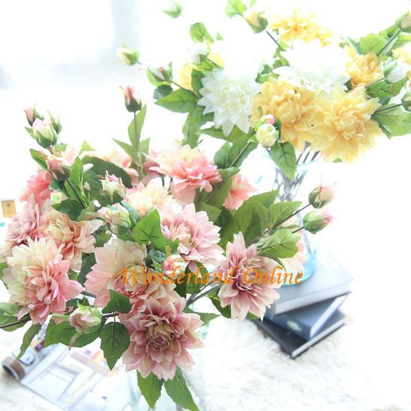 colors silk dahlias flower vivid fake leaf wedding bridal decoration bouquet artificial flowers mw40356 decorative & wreaths
colors silk dahlias flower vivid fake leaf wedding bridal decoration bouquet artificial flowers mw40356 decorative & wreaths