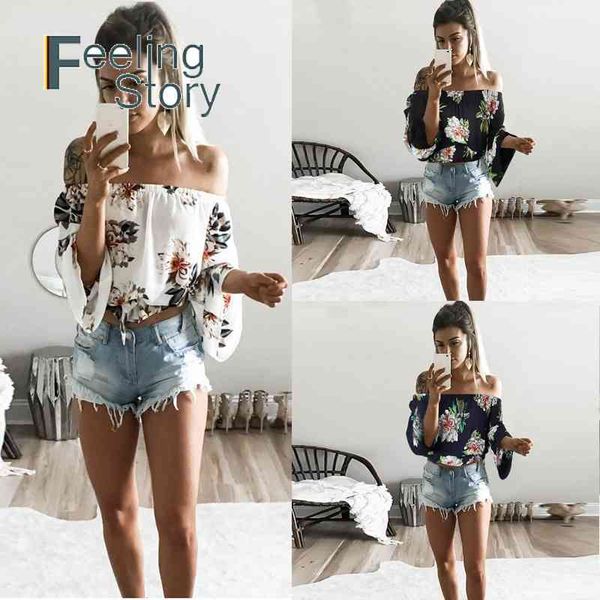 long sleeve floral boho blouse slash neck off shoulder blusas summer flowers women shirts bohemian clothing 210603, White
long sleeve floral boho blouse slash neck off shoulder blusas summer flowers women shirts bohemian clothing 210603, White