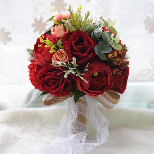 decorative flowers & wreaths redjck country style wedding flower bouquet lace patchwork silk rose artificial handmade diy bride holding
decorative flowers & wreaths redjck country style wedding flower bouquet lace patchwork silk rose artificial handmade diy bride holding