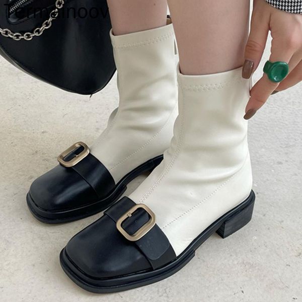 boots termainoo female square toe back zipper metal buckle heel fashion women ankle, Black
boots termainoo female square toe back zipper metal buckle heel fashion women ankle, Black