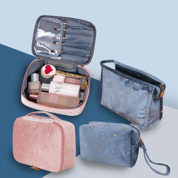 storage bags pink blue make up bag women velvet travel zipper cosmetic set multifunction clutch handbags toiletry wash case
storage bags pink blue make up bag women velvet travel zipper cosmetic set multifunction clutch handbags toiletry wash case