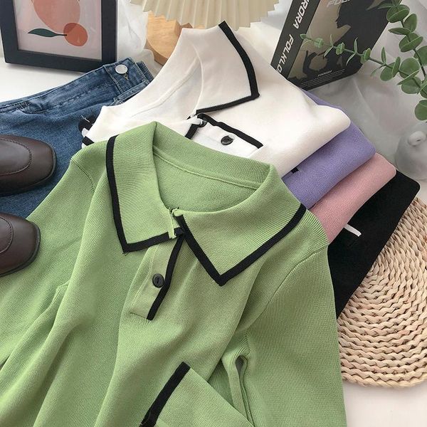 women's knits & tees women's clothing spring and autumn knitted shirt, White
women's knits & tees women's clothing spring and autumn knitted shirt, White