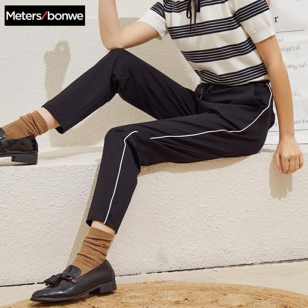 women's pants & capris metersbonwe mid-waist sports women loose spring 2021 drawstring casual simplicity student sweatpants, Black;white
women's pants & capris metersbonwe mid-waist sports women loose spring 2021 drawstring casual simplicity student sweatpants, Black;white
