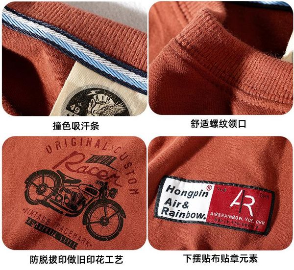 men's t-shirts 2021 summer motorcycle printed short sleeve t-shirt trendy pure cotton washed brushed fabric round neck pullover, White;black
men's t-shirts 2021 summer motorcycle printed short sleeve t-shirt trendy pure cotton washed brushed fabric round neck pullover, White;black