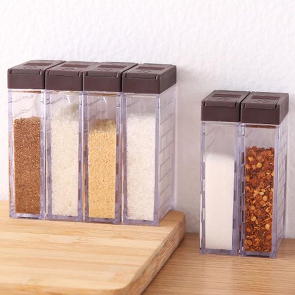 storage bottles & jars 6 piece cookware set, clear simple condiment base, two way open spice box
storage bottles & jars 6 piece cookware set, clear simple condiment base, two way open spice box