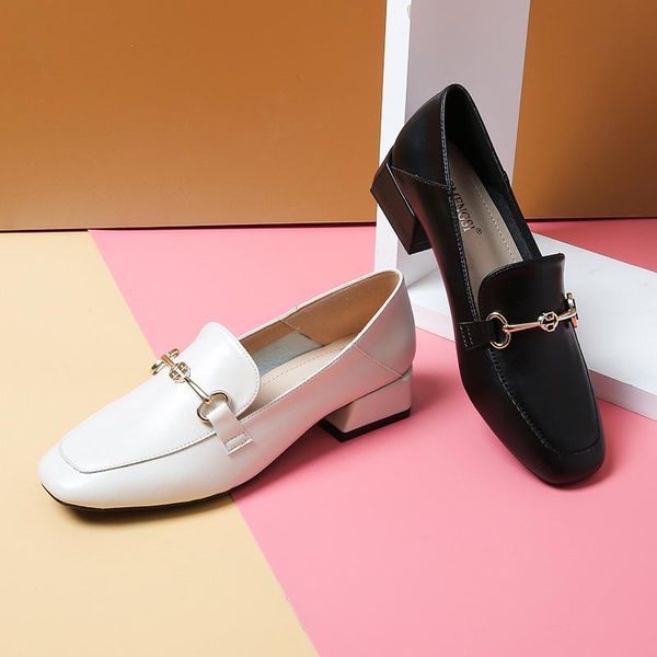 british style leather shoes 2021 new mid heels pumps women thick heel shoes autumn soft leather loafers women's large size, Black
british style leather shoes 2021 new mid heels pumps women thick heel shoes autumn soft leather loafers women's large size, Black