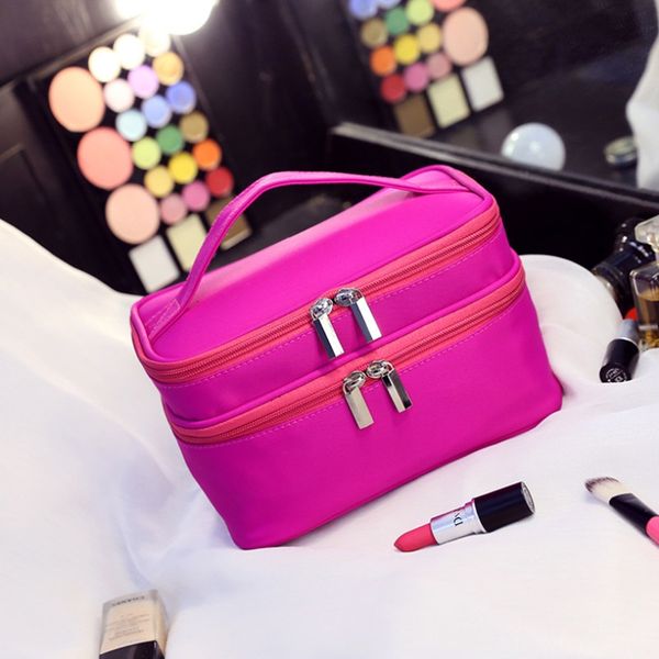 fashion women travel cosmetic bag large capacity double layer toiletries bag portable makeup tool storage pouch with handleby, Black;white
fashion women travel cosmetic bag large capacity double layer toiletries bag portable makeup tool storage pouch with handleby, Black;white