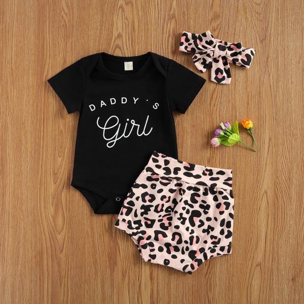 clothing sets infant short sleeve romper shorts bow headband leopard print daddy' girl summer 3pcs outfits clothes est fashion baby, White
clothing sets infant short sleeve romper shorts bow headband leopard print daddy' girl summer 3pcs outfits clothes est fashion baby, White