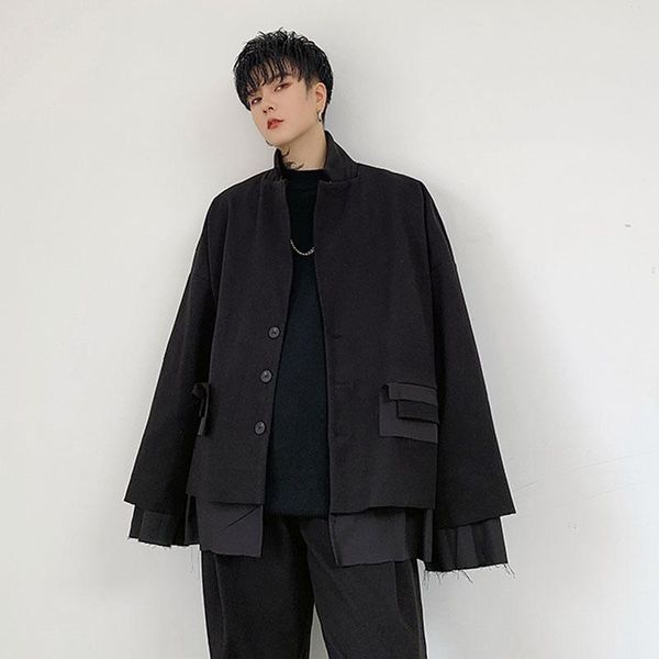 men's jackets men fashion splice vintage japan streetwear loose casual suit jacket male punk gothic short coat outerwear, Black;brown
men's jackets men fashion splice vintage japan streetwear loose casual suit jacket male punk gothic short coat outerwear, Black;brown