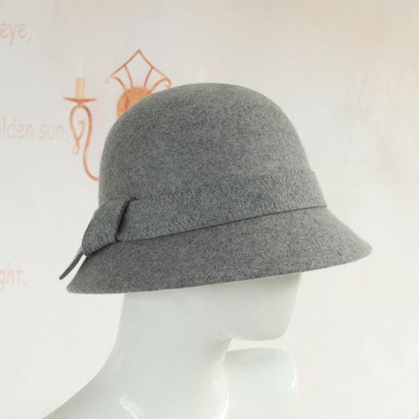 stingy brim hats 2021 fall winter fashion warm wool felt women's fedoras bow bucket cap hat not deformed caps for women, Blue;gray
stingy brim hats 2021 fall winter fashion warm wool felt women's fedoras bow bucket cap hat not deformed caps for women, Blue;gray
