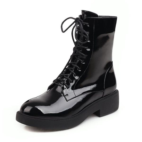 boots lucyever patent leather ankle for women zip lace up square heels platform shoes woman autumn winter black silver booties
boots lucyever patent leather ankle for women zip lace up square heels platform shoes woman autumn winter black silver booties