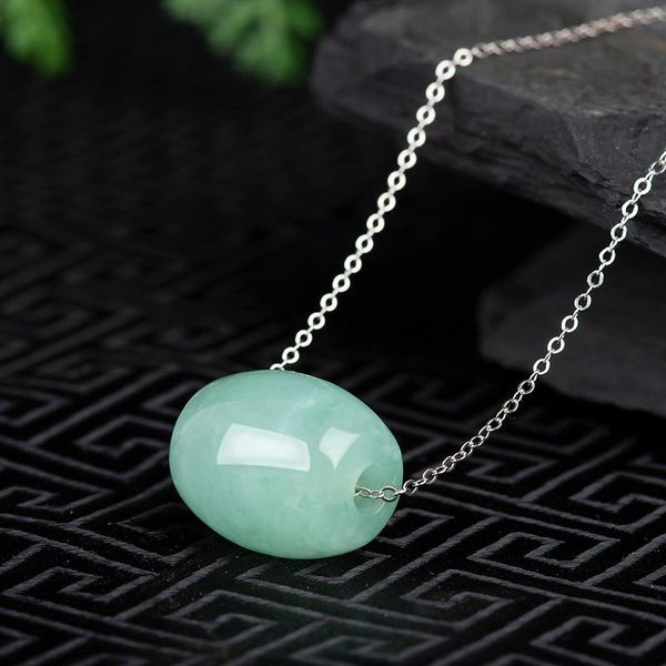 chains natural burma a cargo jade pendant passepartout transfer bead female with 925 silver chain
chains natural burma a cargo jade pendant passepartout transfer bead female with 925 silver chain