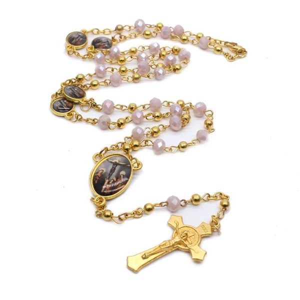 pendant necklaces fashion handmade religion catholic link chain glass bead rosary cross necklace jewelry accessories gifts for, Silver
pendant necklaces fashion handmade religion catholic link chain glass bead rosary cross necklace jewelry accessories gifts for, Silver