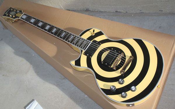 left hand zakk black and yellow circle electric guitar for lefties
left hand zakk black and yellow circle electric guitar for lefties