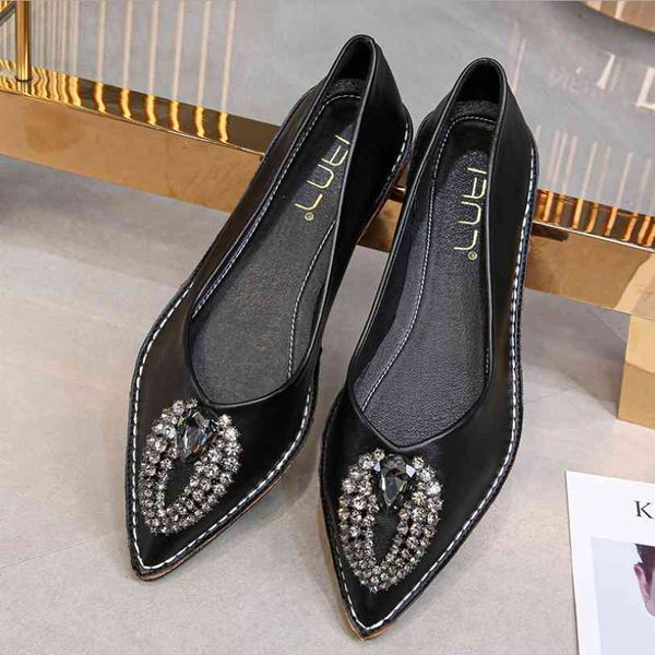 dress shoes crystal heart buckle leather flats women famous designer pointed toe loafers female ballet zapatos de mujer mpd8, Black
dress shoes crystal heart buckle leather flats women famous designer pointed toe loafers female ballet zapatos de mujer mpd8, Black
