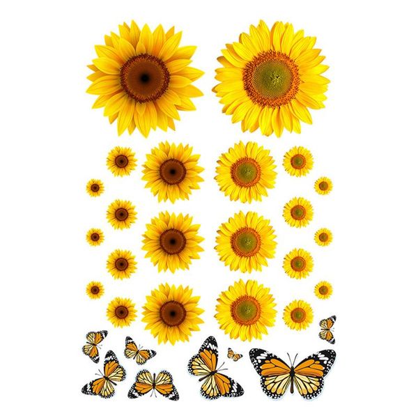 window stickers wall set 3d sunflowers with butterfly removable decal for kids baby room bedroom ceiling home decor
window stickers wall set 3d sunflowers with butterfly removable decal for kids baby room bedroom ceiling home decor