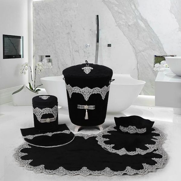 bath mats bonny home luxury black 6 pieces laundry basket set & mat organizer dirty clothes storage and bathroom rugs
bath mats bonny home luxury black 6 pieces laundry basket set & mat organizer dirty clothes storage and bathroom rugs