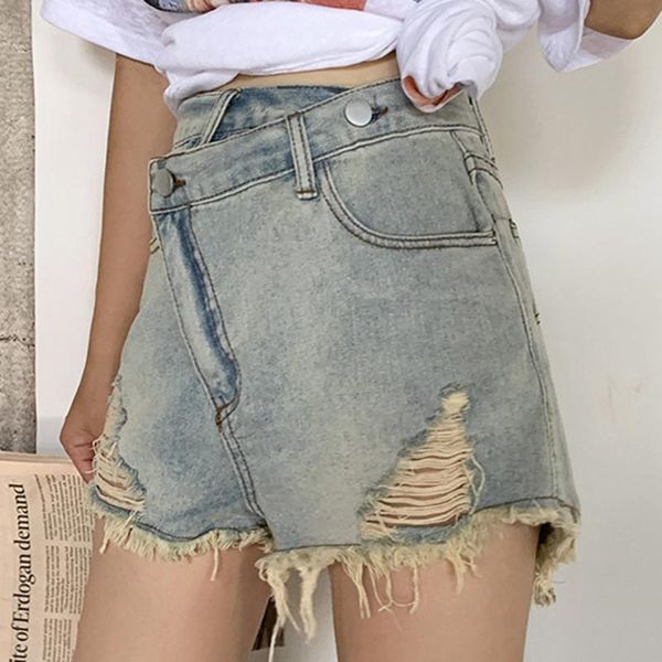 women's jeans tassel short female personality irregular high waist denim a-line shorts summer loose pants wide leg women, Blue
women's jeans tassel short female personality irregular high waist denim a-line shorts summer loose pants wide leg women, Blue