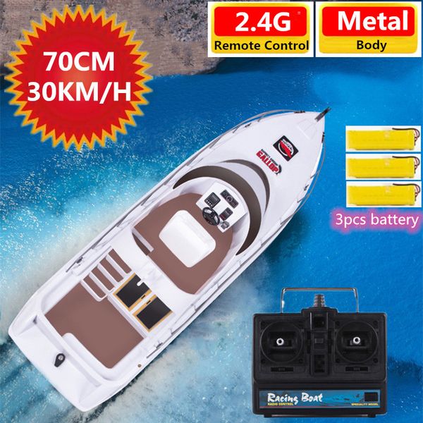 2.4g remote control boat 30km/h high speed high power motor racing boat rc speedboat waterproof 70cm large with 3pcs battery
2.4g remote control boat 30km/h high speed high power motor racing boat rc speedboat waterproof 70cm large with 3pcs battery
