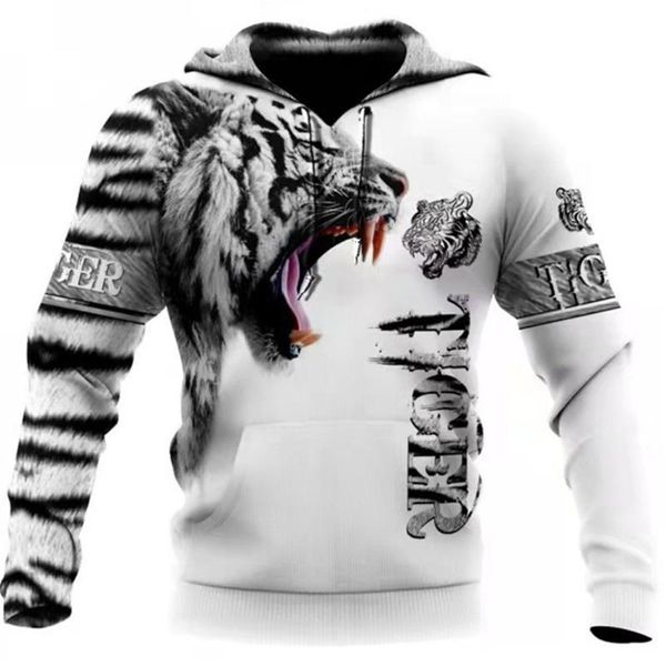 men's hoodies & sweatshirts spring and autumn animal pattern white tiger skin 3d printed pullover casual jacket 4xl, Black
men's hoodies & sweatshirts spring and autumn animal pattern white tiger skin 3d printed pullover casual jacket 4xl, Black