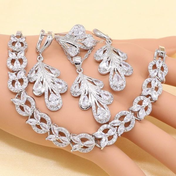 earrings & necklace xutaayi silver jewelry sets for women white semi-precious bracelet rings pendant bridal wedding
earrings & necklace xutaayi silver jewelry sets for women white semi-precious bracelet rings pendant bridal wedding