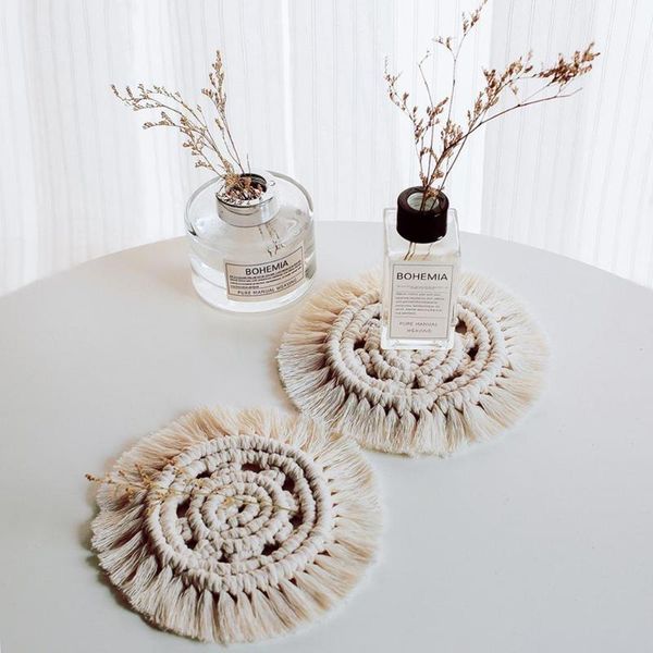 table runner handwoven macrame coasters cotton rope braided placemats cup pad decor heat resistant mat
table runner handwoven macrame coasters cotton rope braided placemats cup pad decor heat resistant mat
