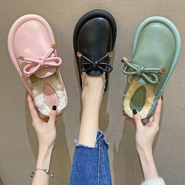 winter women's loafers fashion bow soft bottom short plush comfortable indoor shoes flat slippers mocasines mujer, Black
winter women's loafers fashion bow soft bottom short plush comfortable indoor shoes flat slippers mocasines mujer, Black