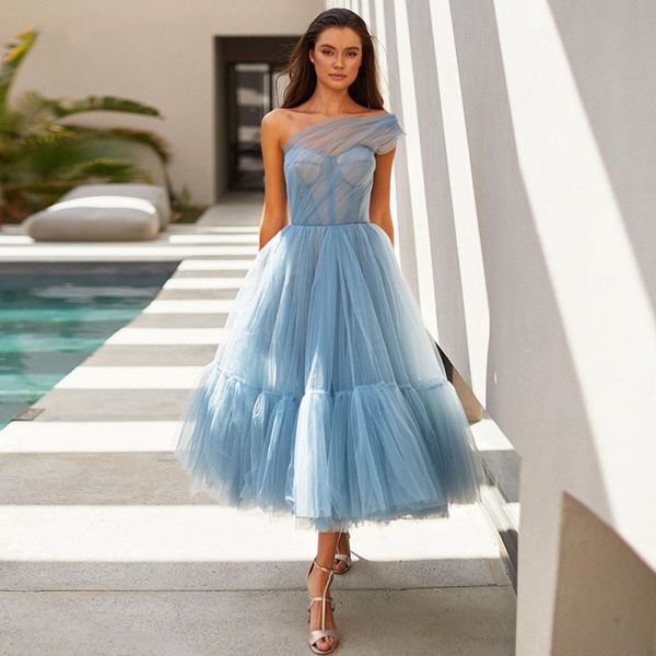 unique design one shoulder prom dresses a-line tea length party gown vestidos de coctail custom made, Black
unique design one shoulder prom dresses a-line tea length party gown vestidos de coctail custom made, Black