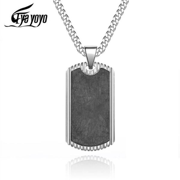 eyeyoyo 316l stainless steel pendant necklace s black color dog tag plate army biker chain man necklaces, Silver
eyeyoyo 316l stainless steel pendant necklace s black color dog tag plate army biker chain man necklaces, Silver