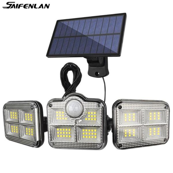 solar lamps lights outdoor cob led wireless motion sensor wall light, 3 adjustable heads, 270° wide security floodlight
solar lamps lights outdoor cob led wireless motion sensor wall light, 3 adjustable heads, 270° wide security floodlight