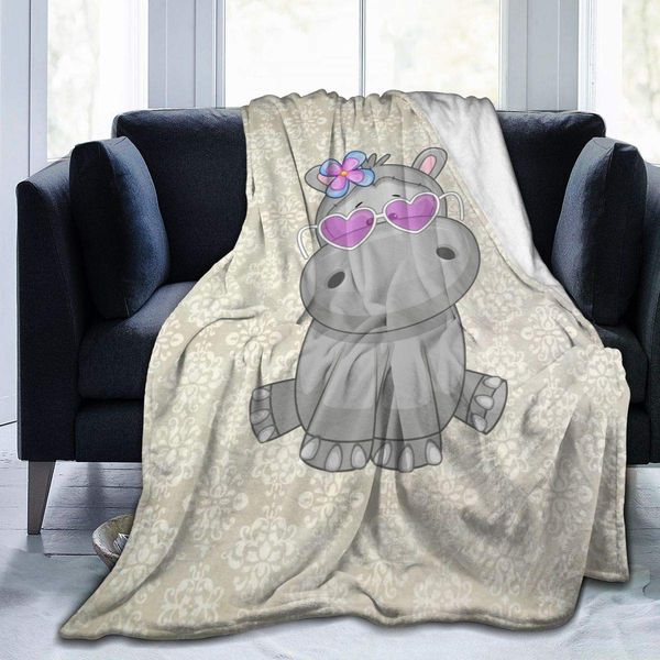 Hippo with Heart Glasses Ultra Soft Flannel Fleece All Season Light Weight Living Room/Bedroom Warm Blanket
Hippo with Heart Glasses Ultra Soft Flannel Fleece All Season Light Weight Living Room/Bedroom Warm Blanket
