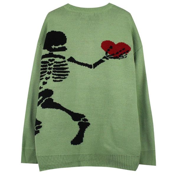 men's sweaters punk rock hip hop men gothic jumpers loose fashion knitwear knitted harajuku streetwear skull heart pullover sweater, White;black
men's sweaters punk rock hip hop men gothic jumpers loose fashion knitwear knitted harajuku streetwear skull heart pullover sweater, White;black