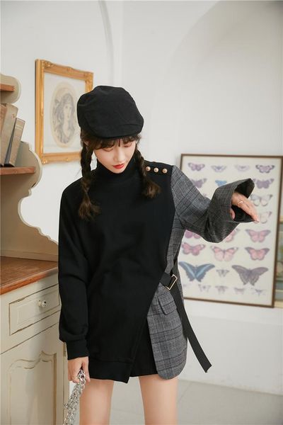 women's hoodies & sweatshirts black irregular designer sweatshirt 2021 fashion clothes winter turtleneck plaid patchwok women hoodie gr
women's hoodies & sweatshirts black irregular designer sweatshirt 2021 fashion clothes winter turtleneck plaid patchwok women hoodie gr
