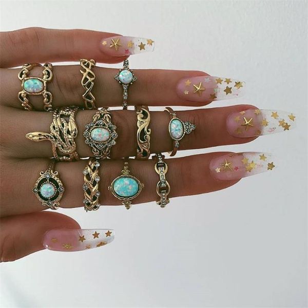 cluster rings mling 11 pcs/set vintage gold natural stone alloy set bohemian crystal geometric snake for women, Golden;silver
cluster rings mling 11 pcs/set vintage gold natural stone alloy set bohemian crystal geometric snake for women, Golden;silver